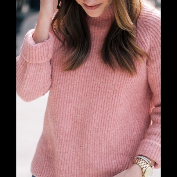 Madewell Northfield pink mockneck sweater - Picture 5 of 16